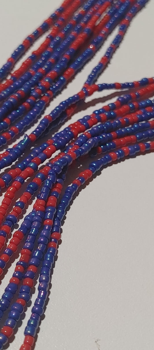 Red galaxy waistbeads