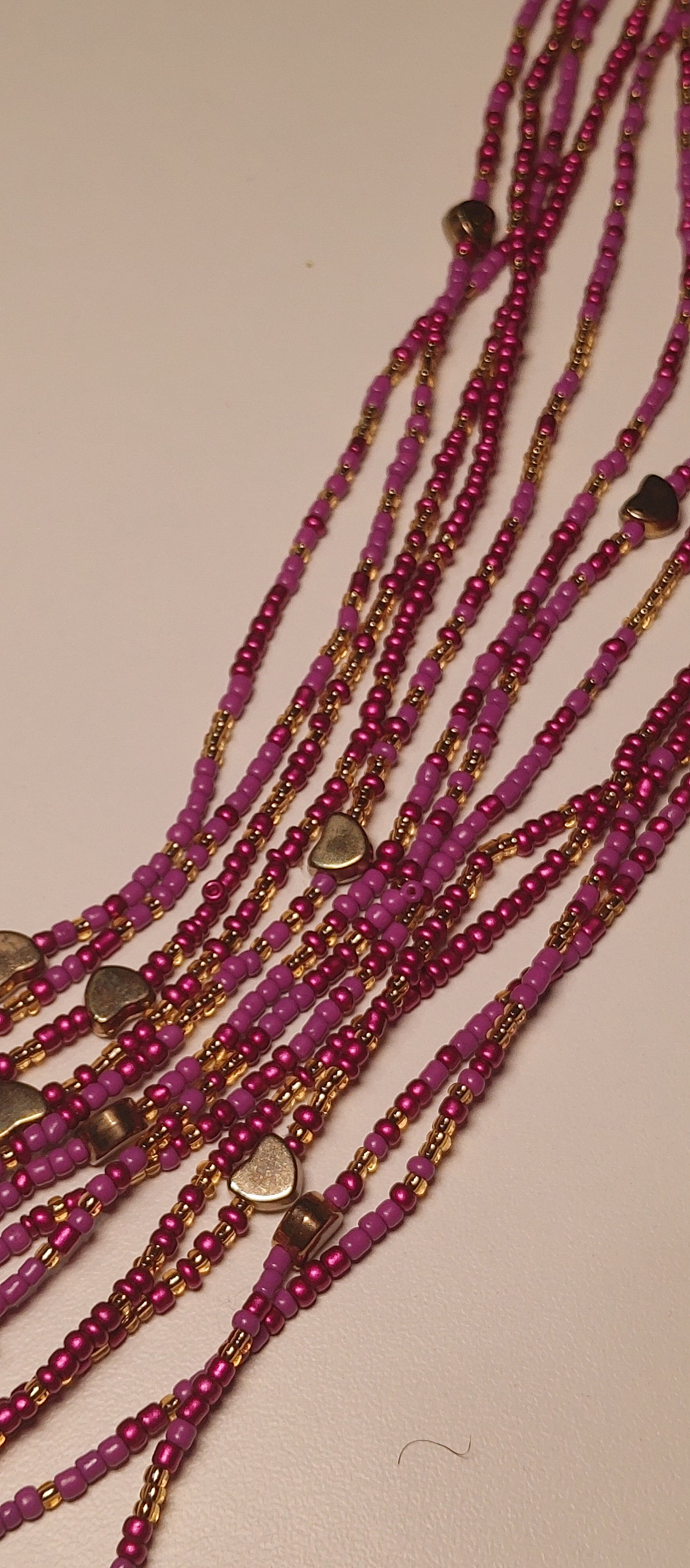 Purple shimmer waistbeads