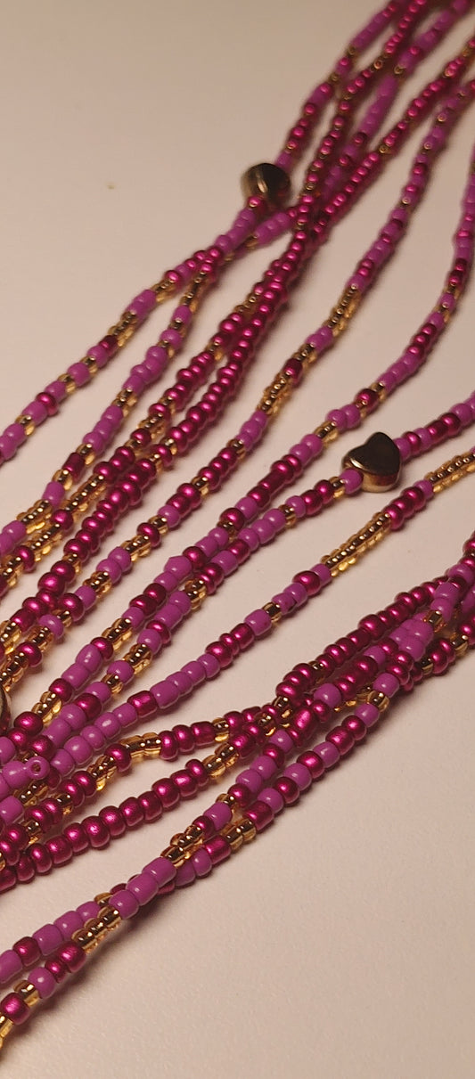 Purple shimmer waistbeads