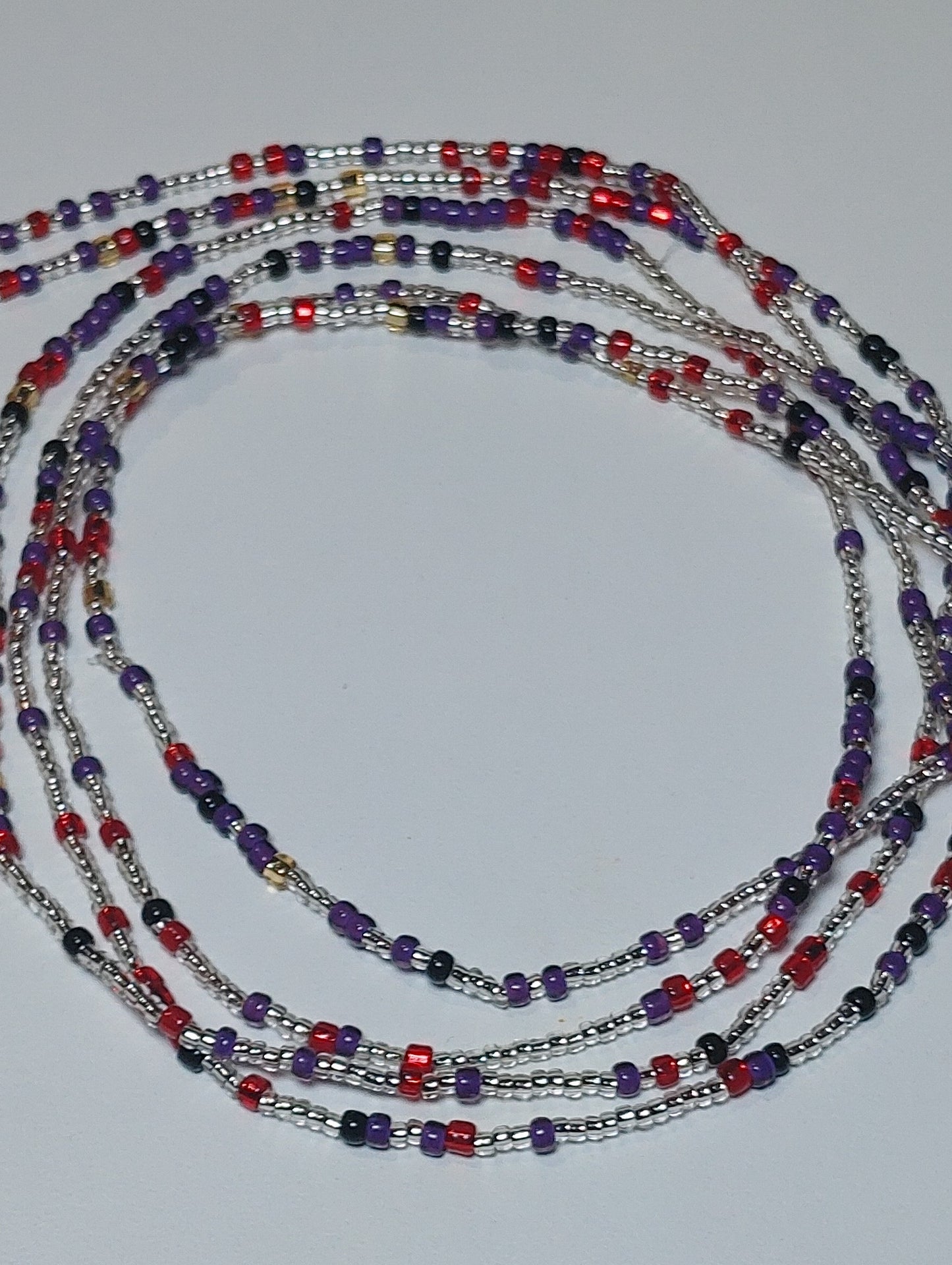 Red twist waistbeads