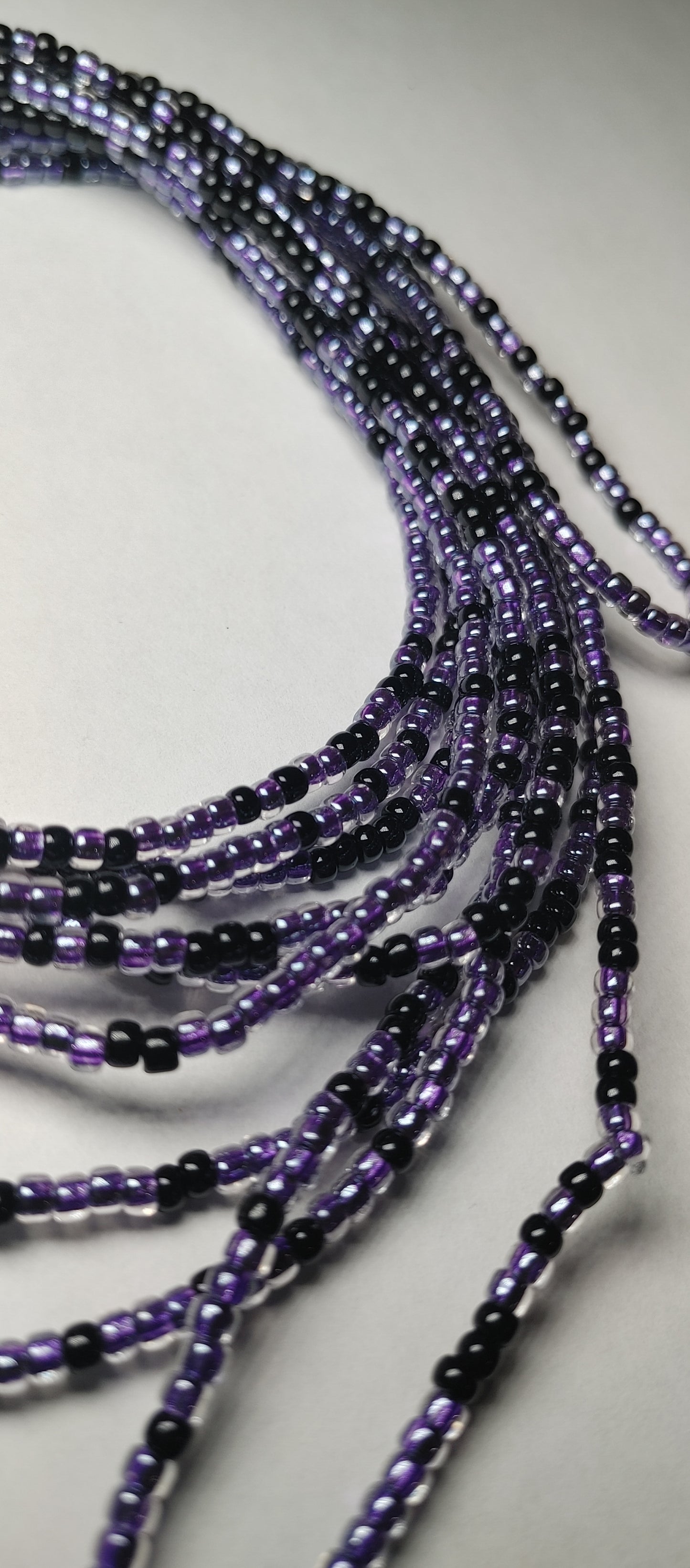 Purple midnight waistbeads