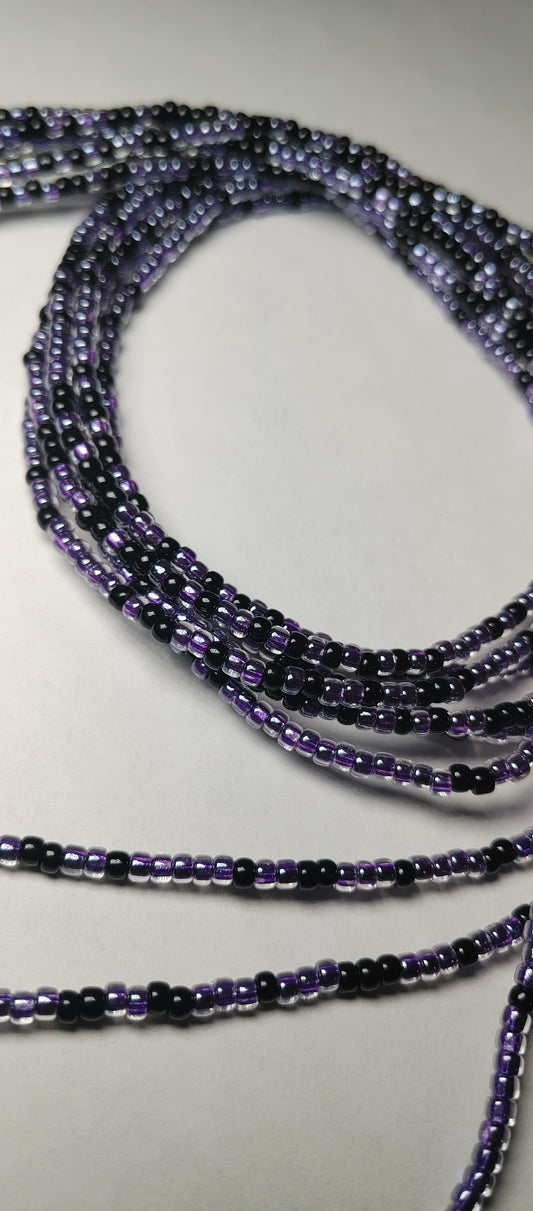 Purple midnight waistbeads