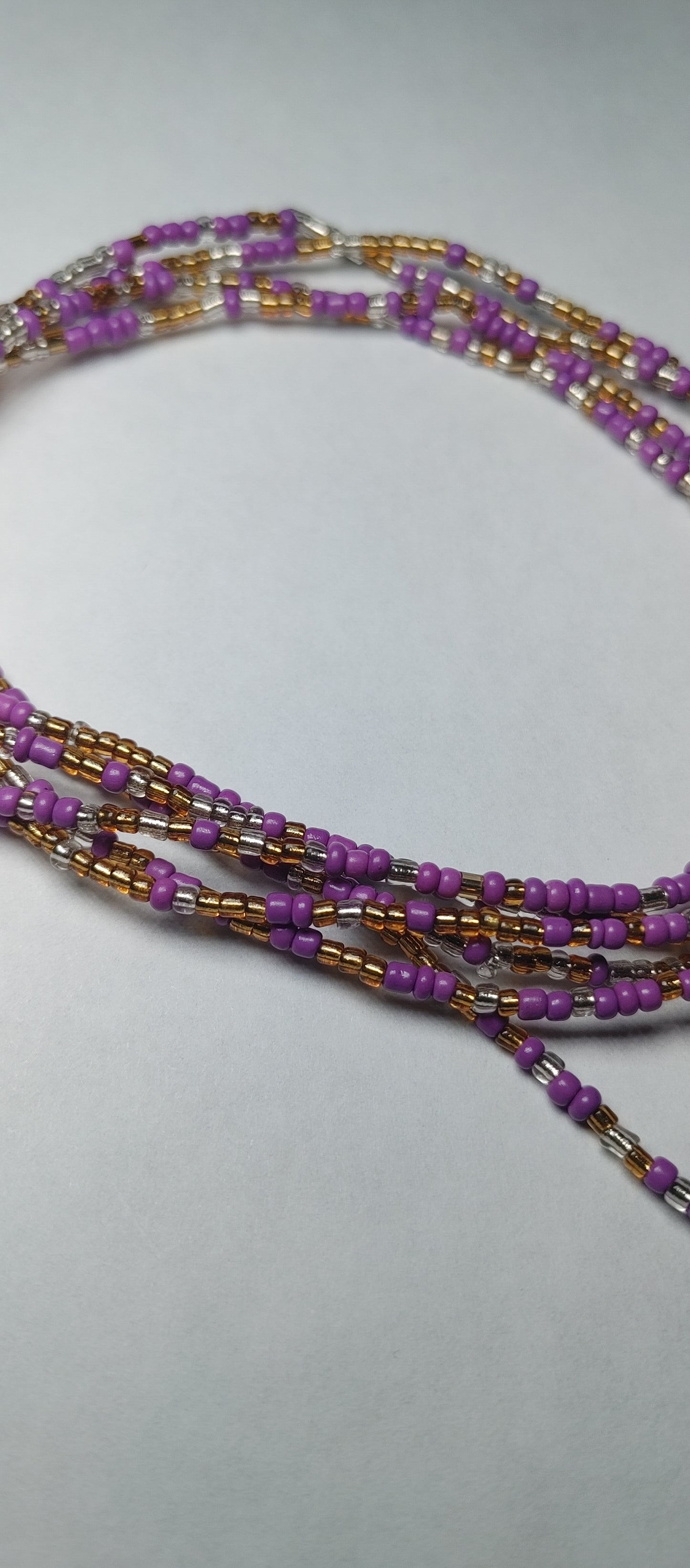 Purple sparkle waistbeads