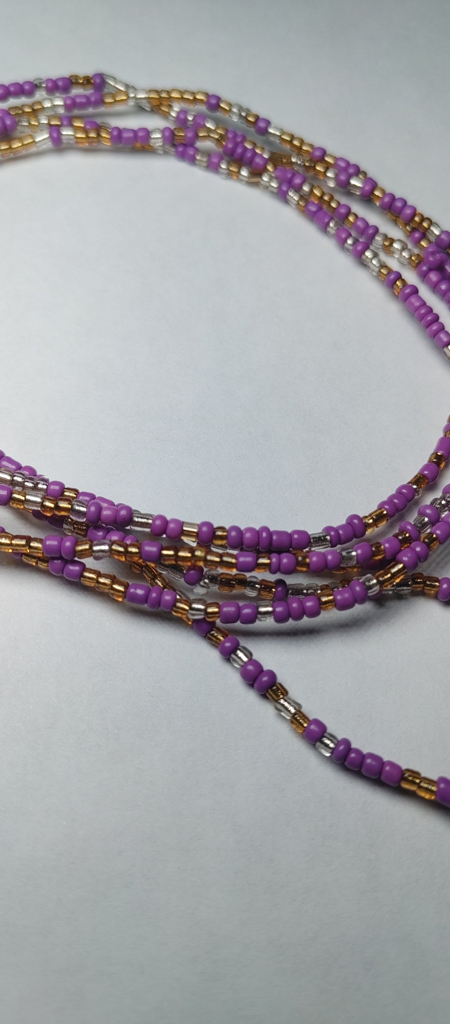 Purple sparkle waistbeads