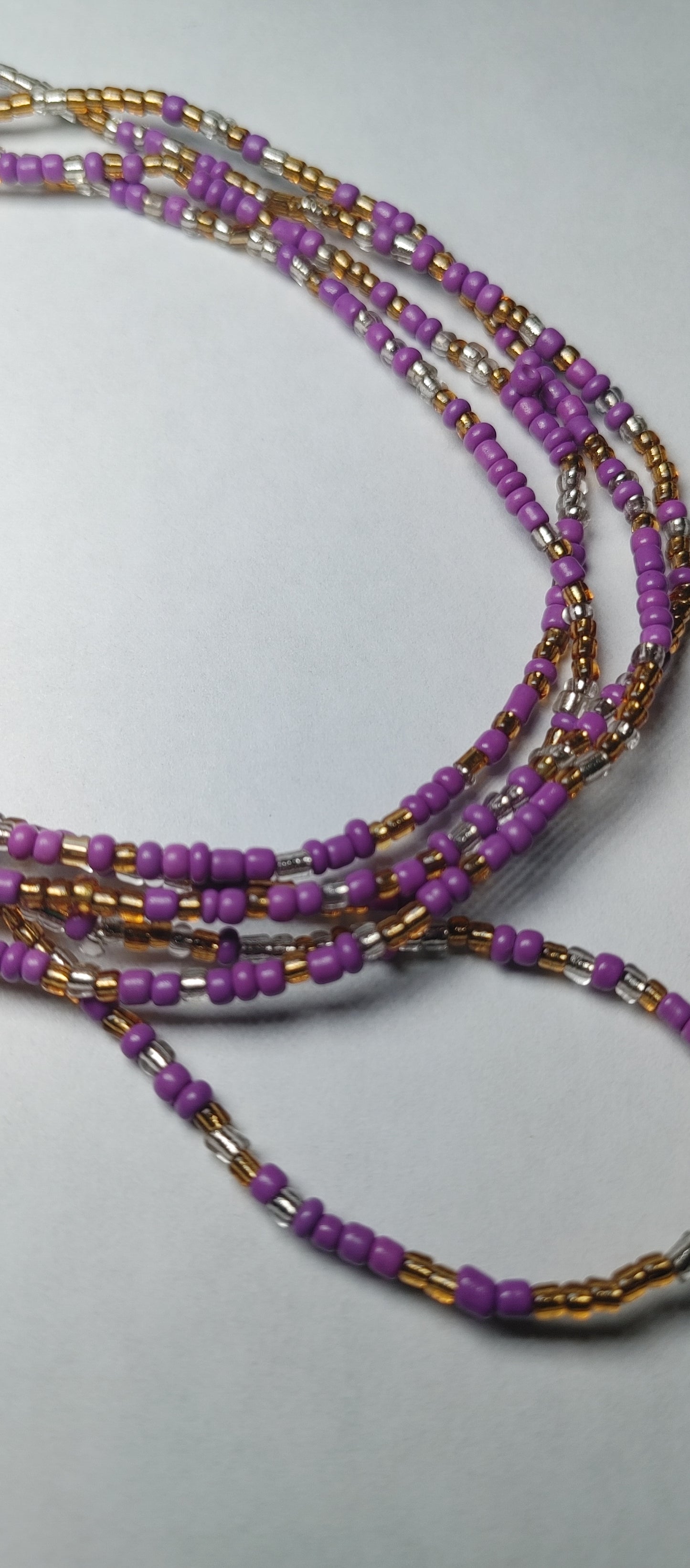 Purple sparkle waistbeads