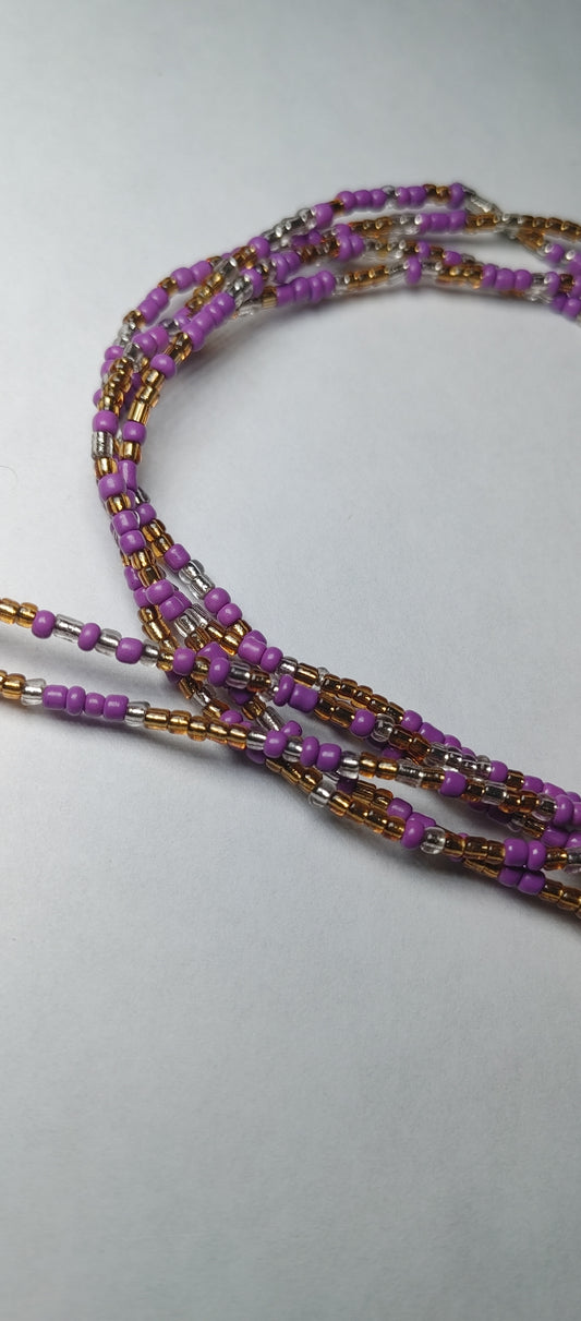 Purple sparkle waistbeads