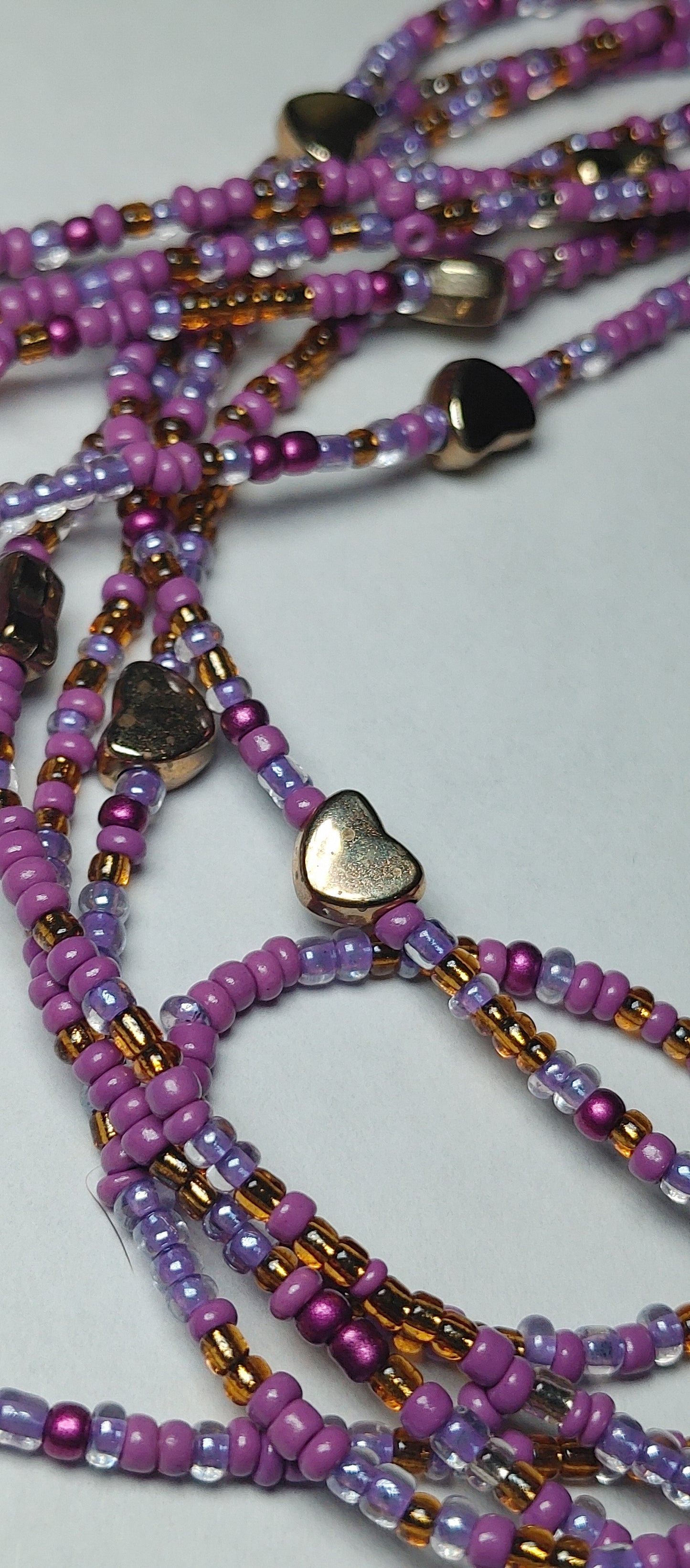 Purple brown sugar waistbeads