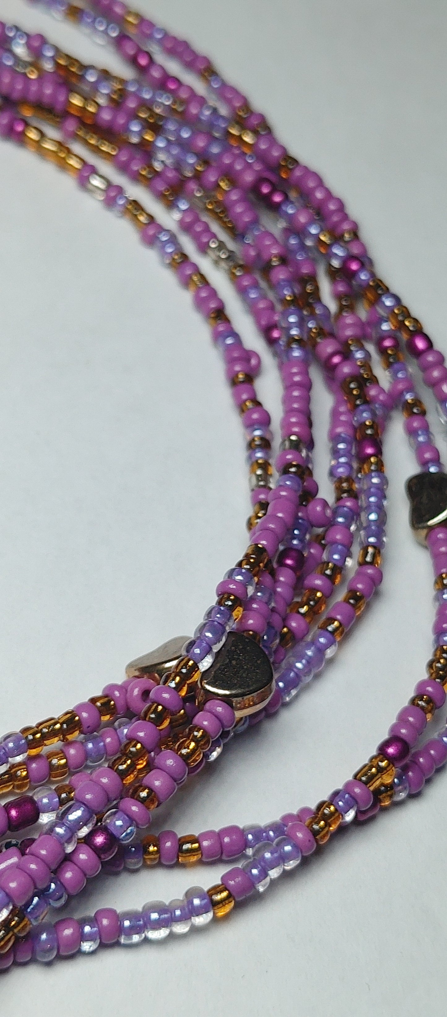 Purple brown sugar waistbeads