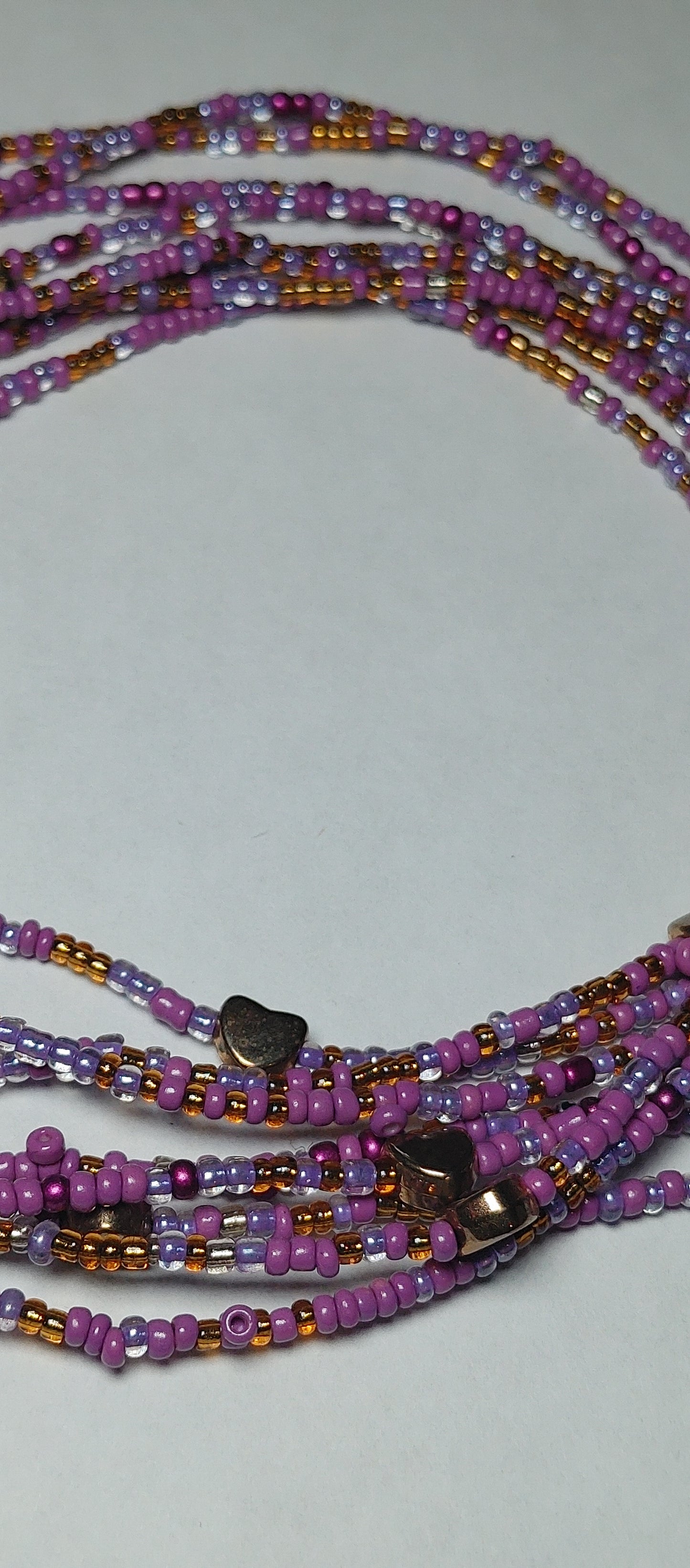 Purple brown sugar waistbeads