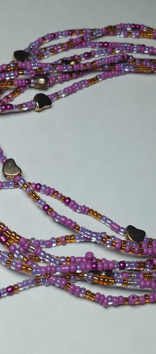 Purple brown sugar waistbeads