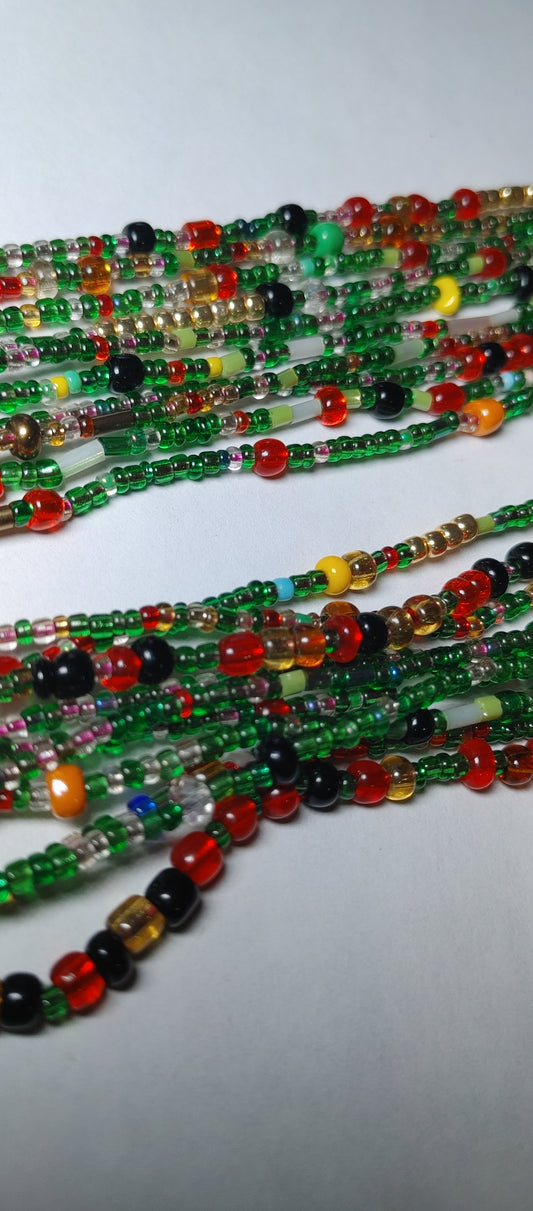 Green blast waistbeads