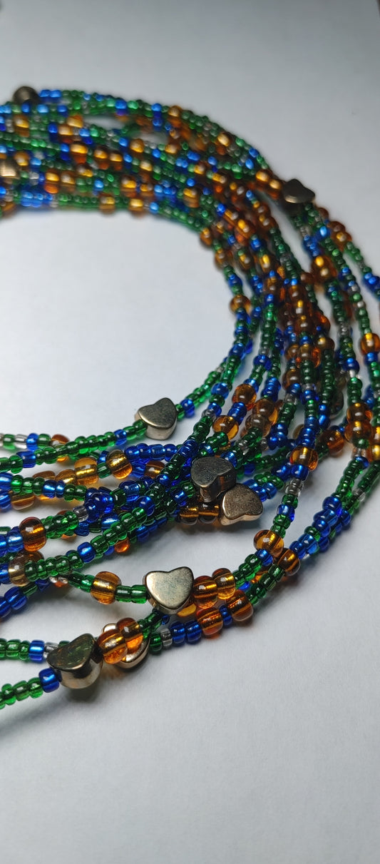 Blue island vibes waistbeads