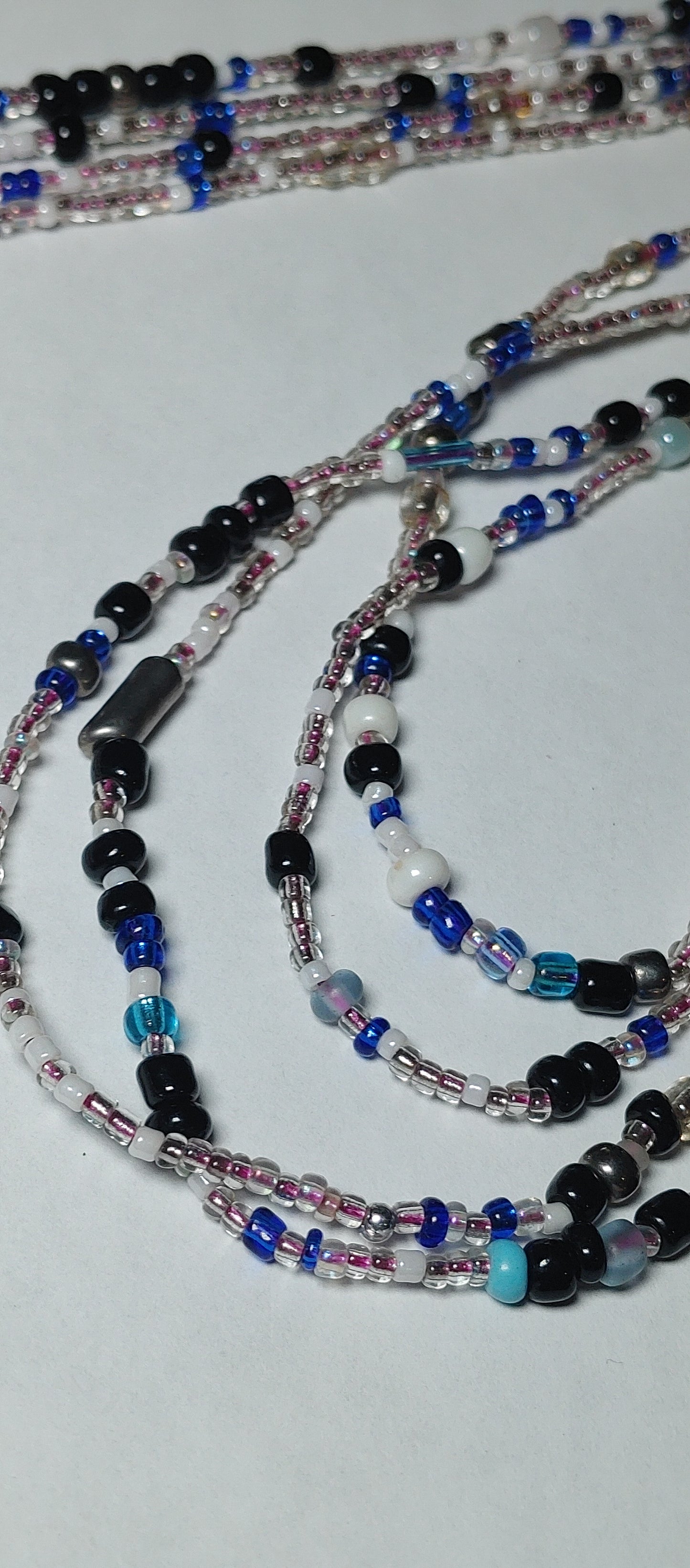 Blue galaxy waistbeads