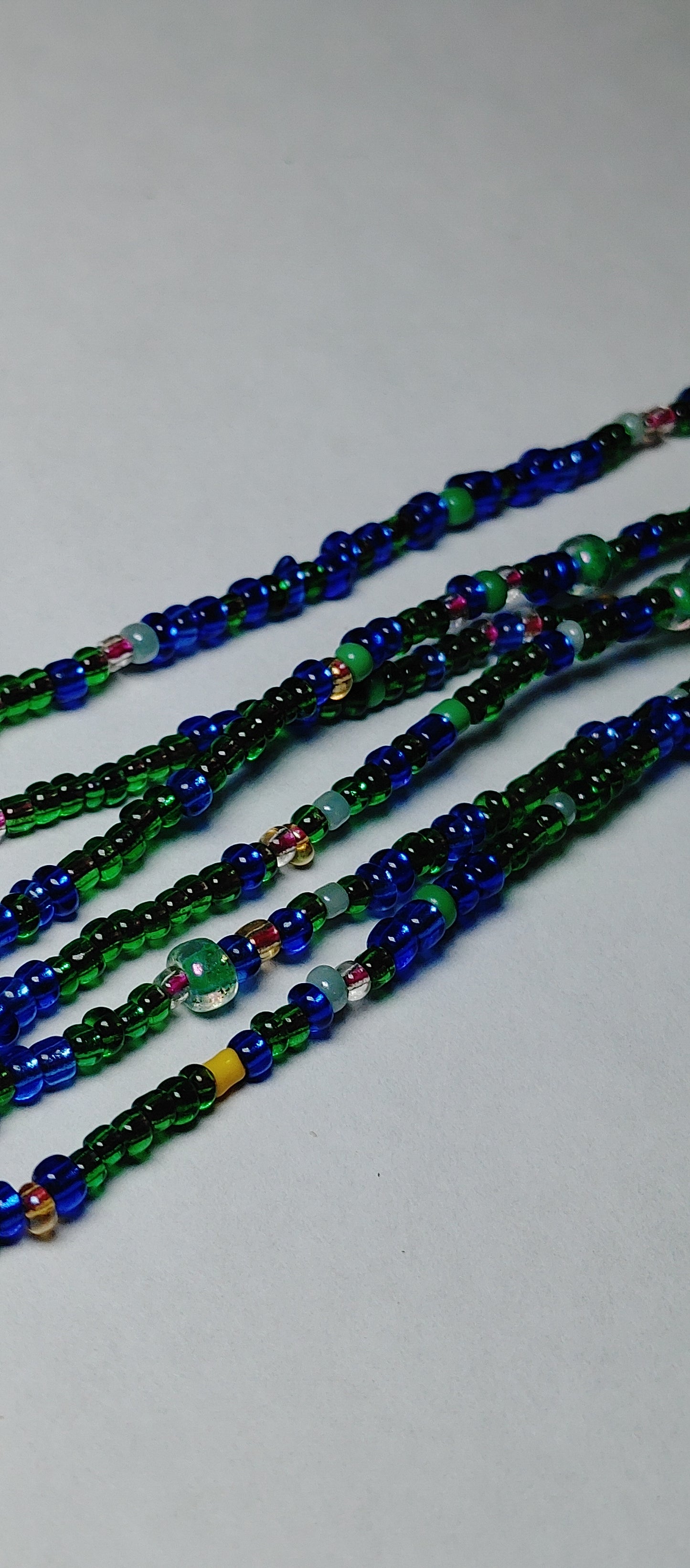 Coral blue waistbeads