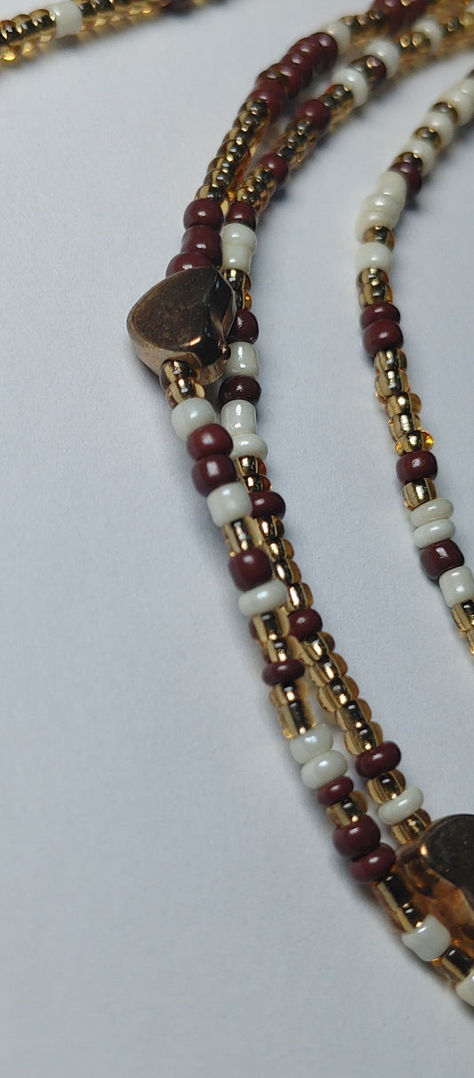 Brown/gold god waistbeads