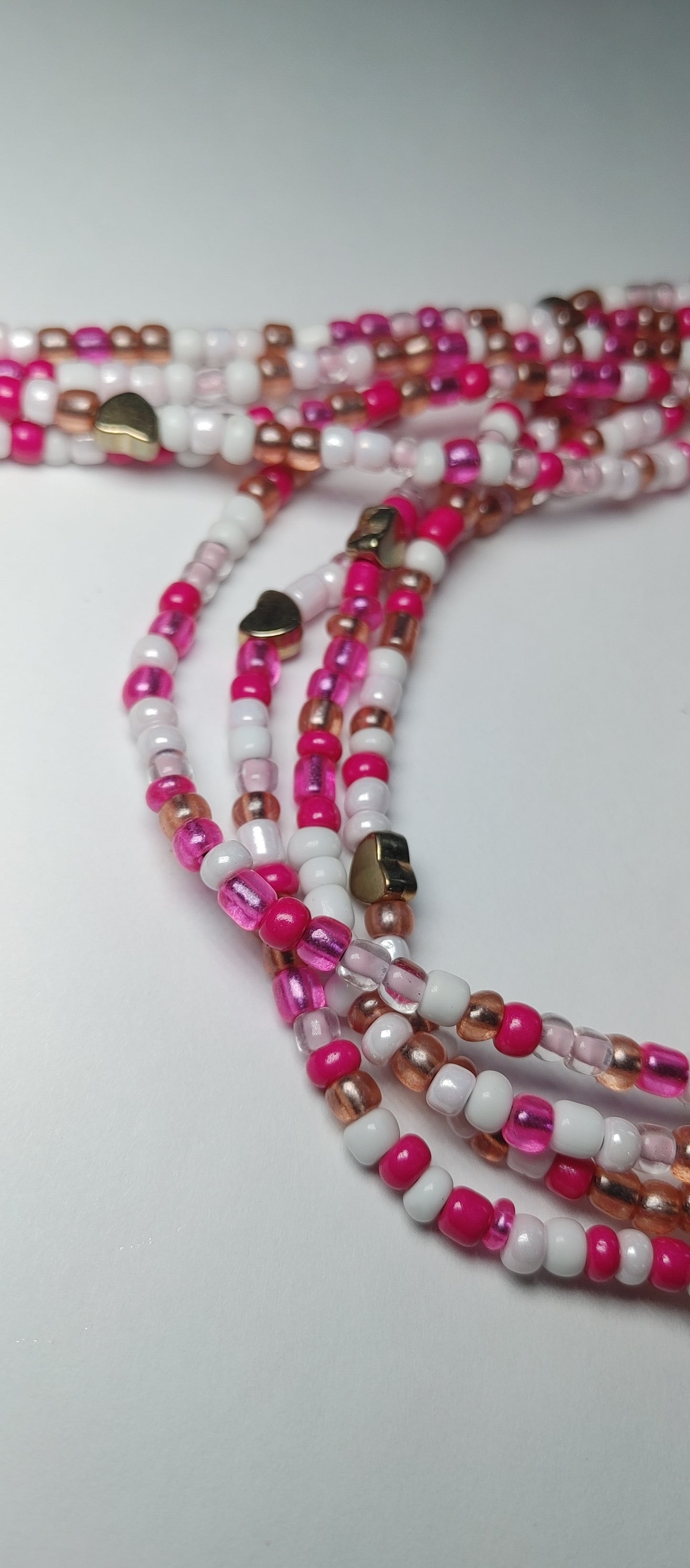 Holiday heart waistbeads