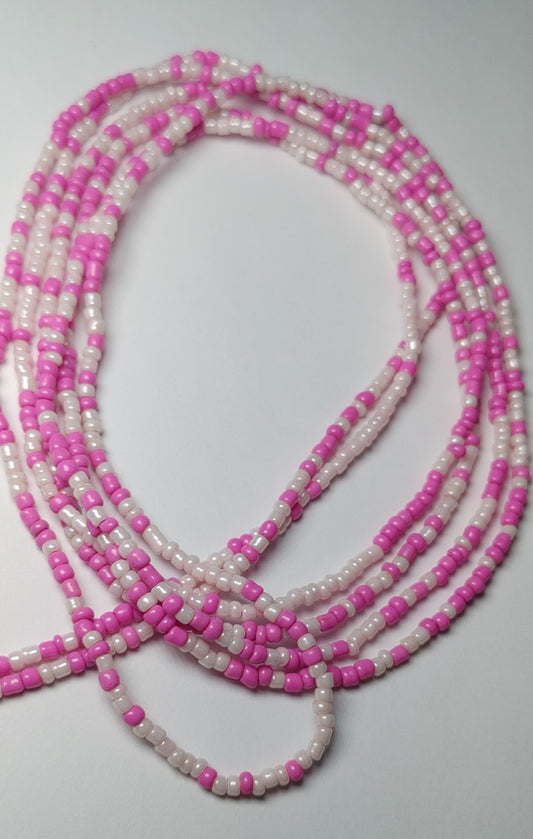 Pink sparkle waistbeads