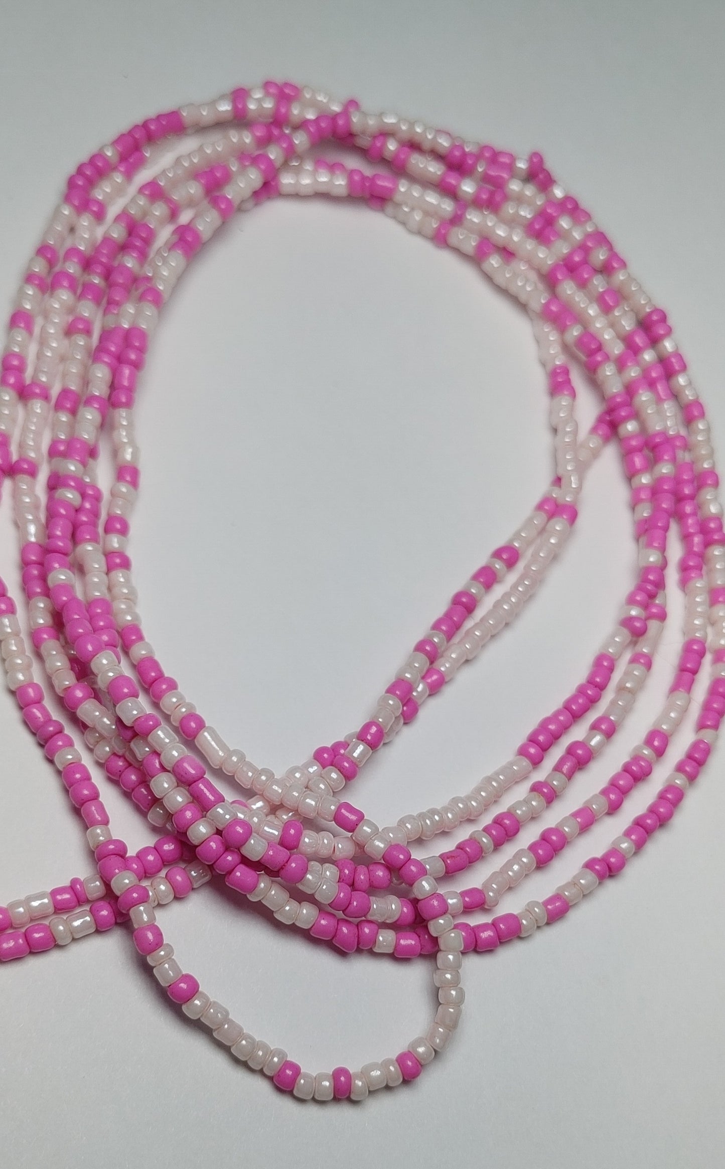 Pink sparkle waistbeads