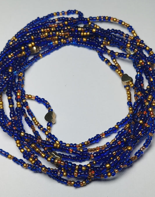 Blue goddess waistbeads