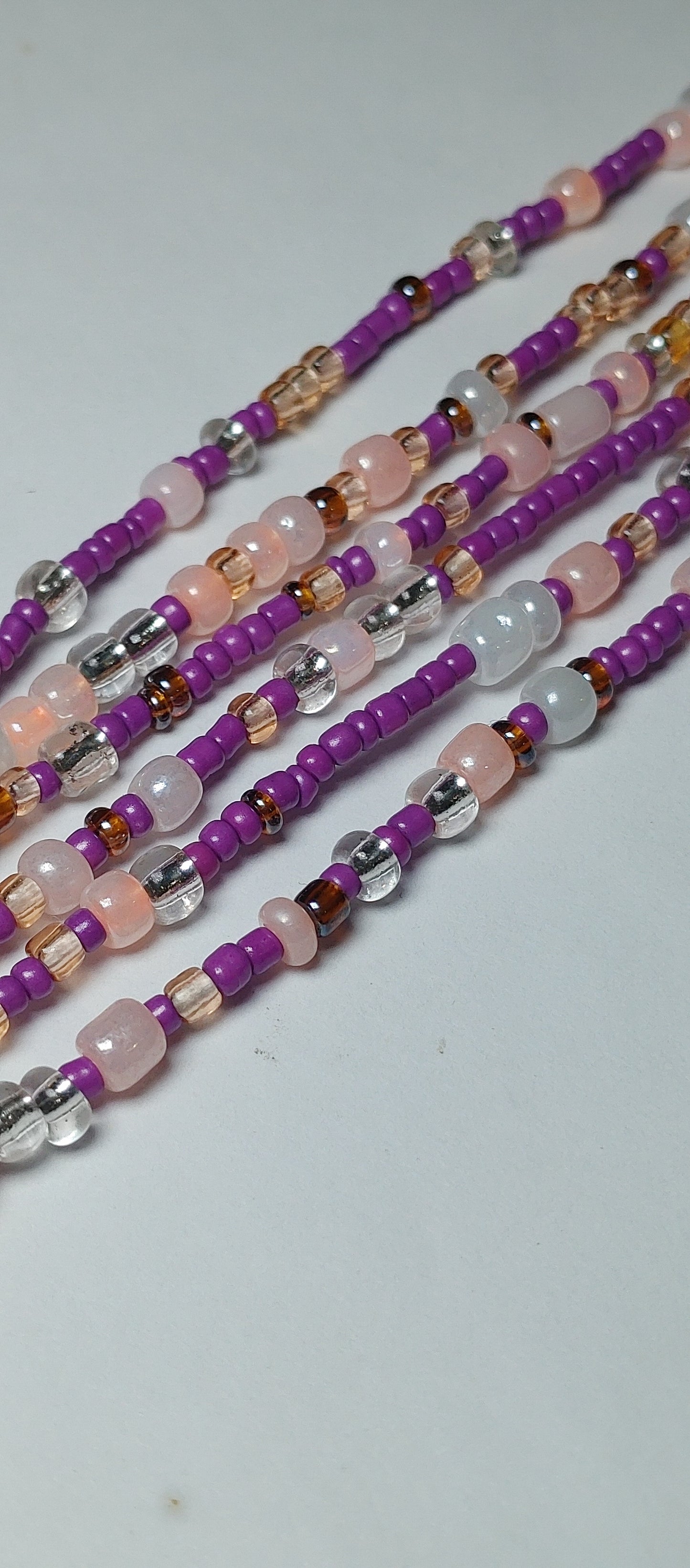 Purple cotton candy waistbeads