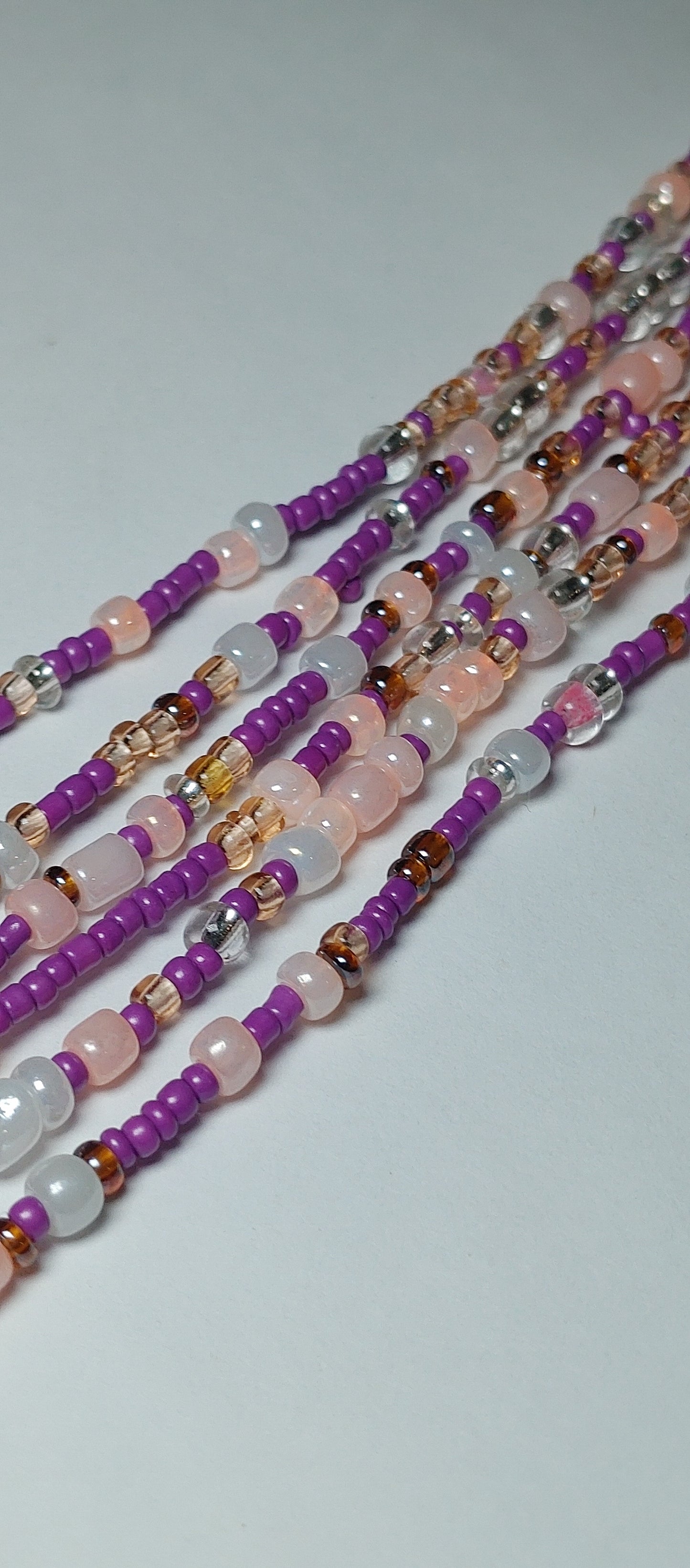 Purple cotton candy waistbeads