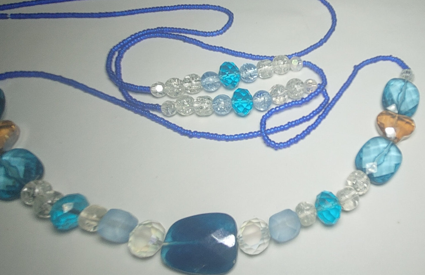 Ocean waves custom waistbeads