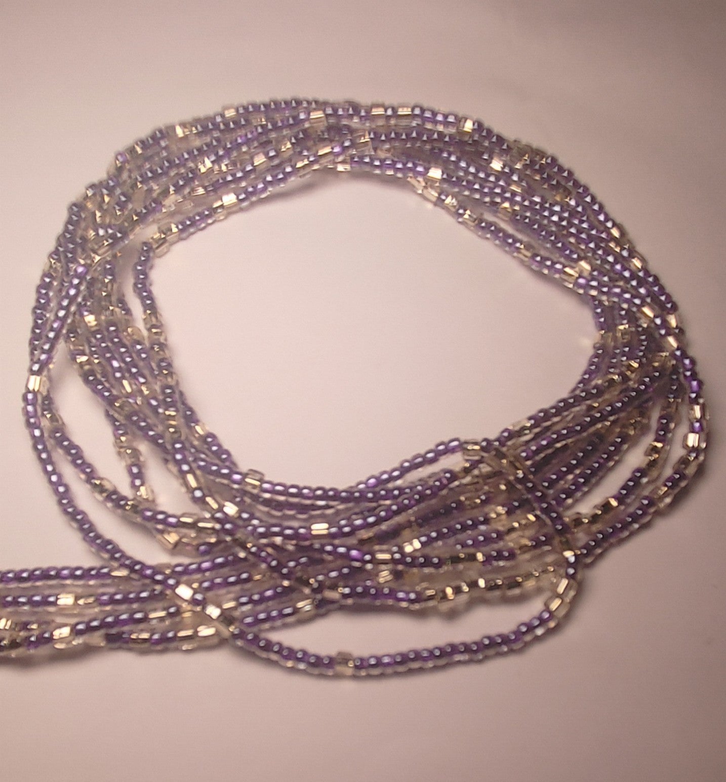 Matte purple waistbeads