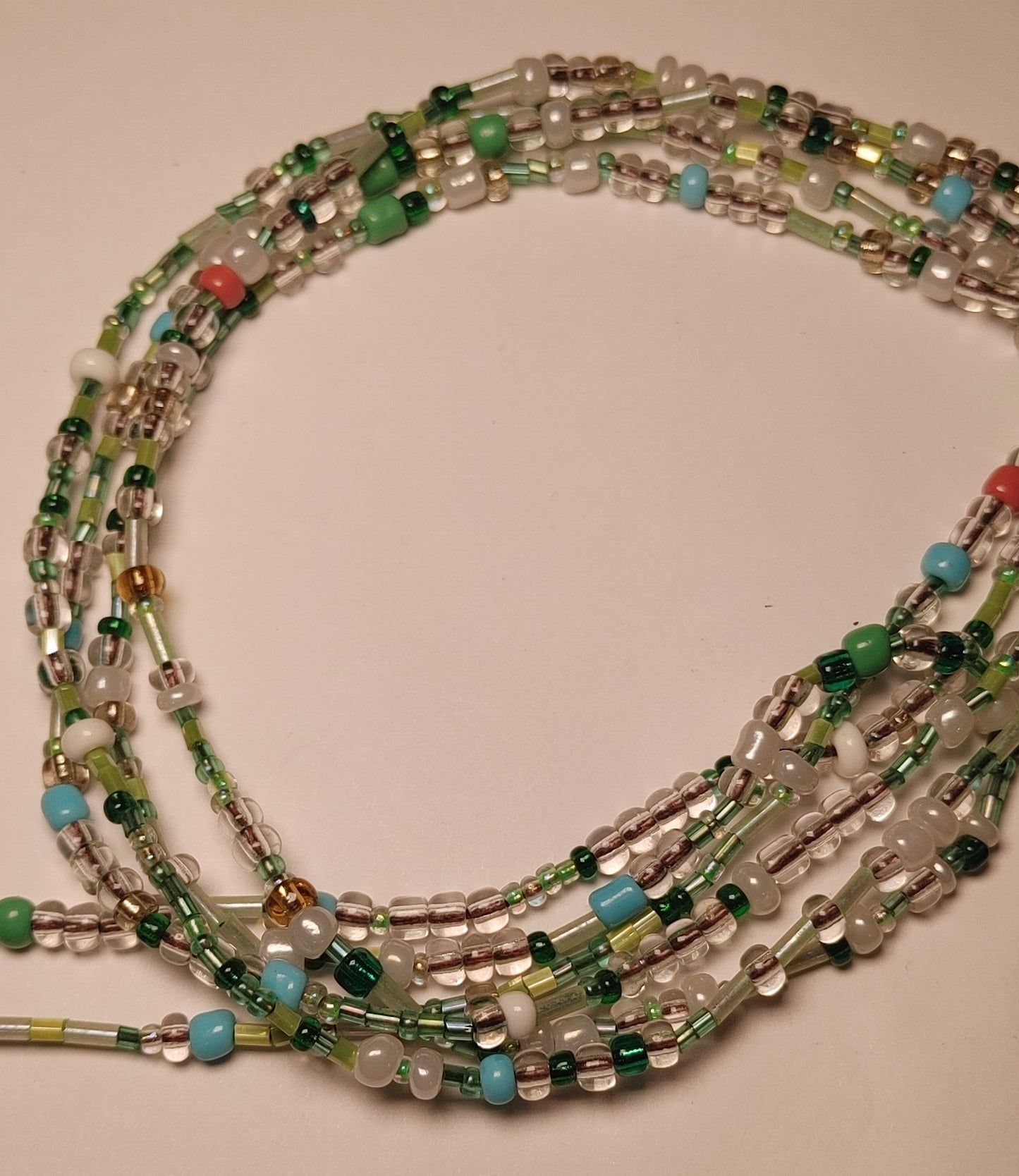 Green garden waistbeads