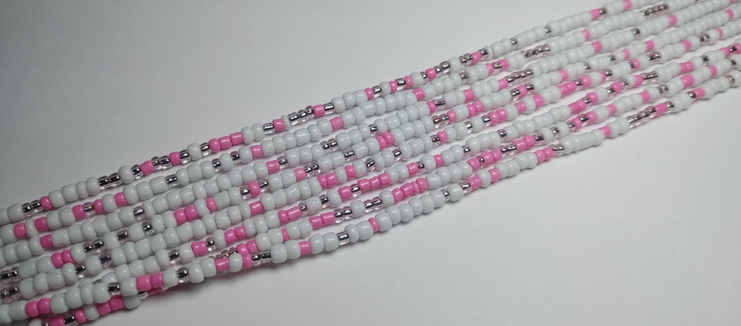 Pink sparkle waistbeads