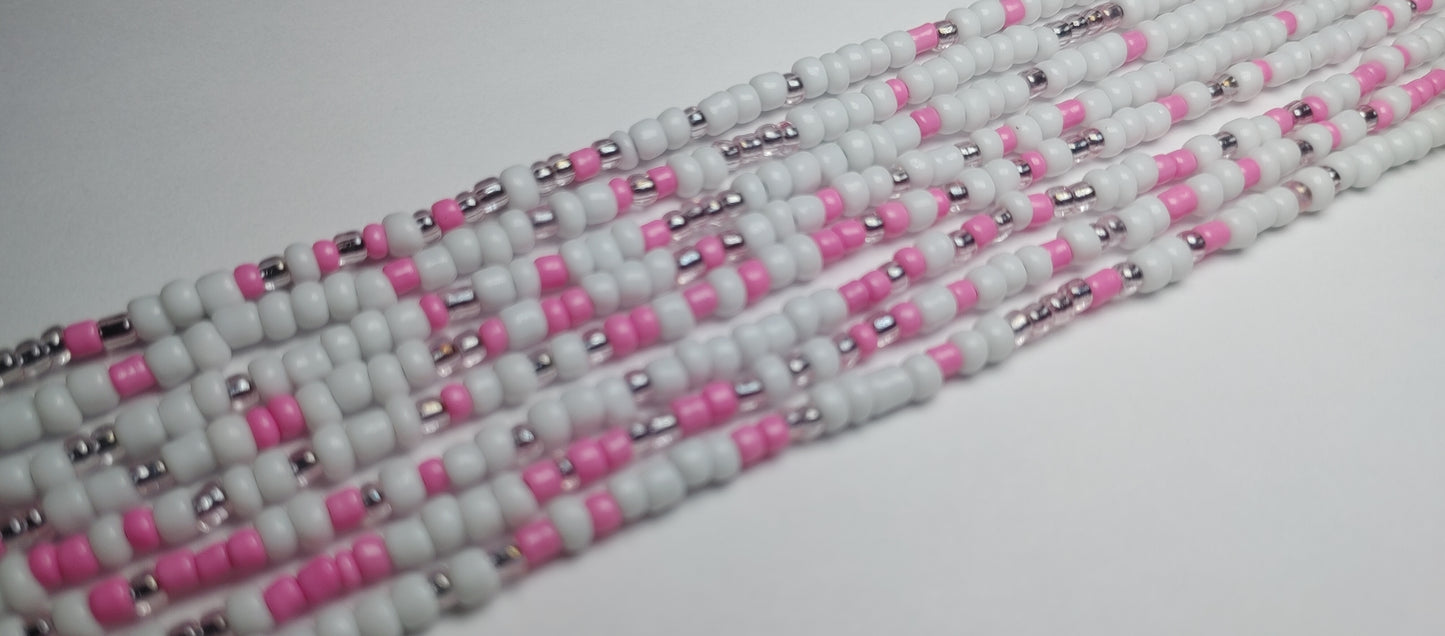 Pink sparkle waistbeads