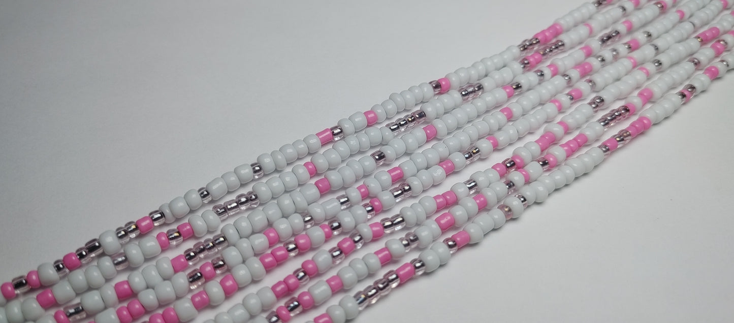 Pink sparkle waistbeads