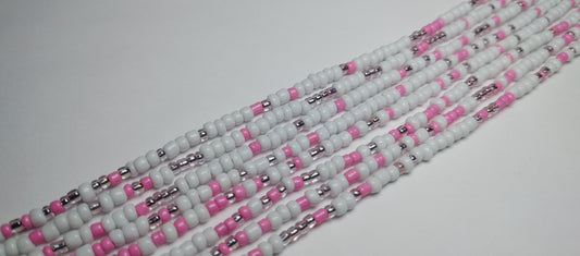 Pink sparkle waistbeads