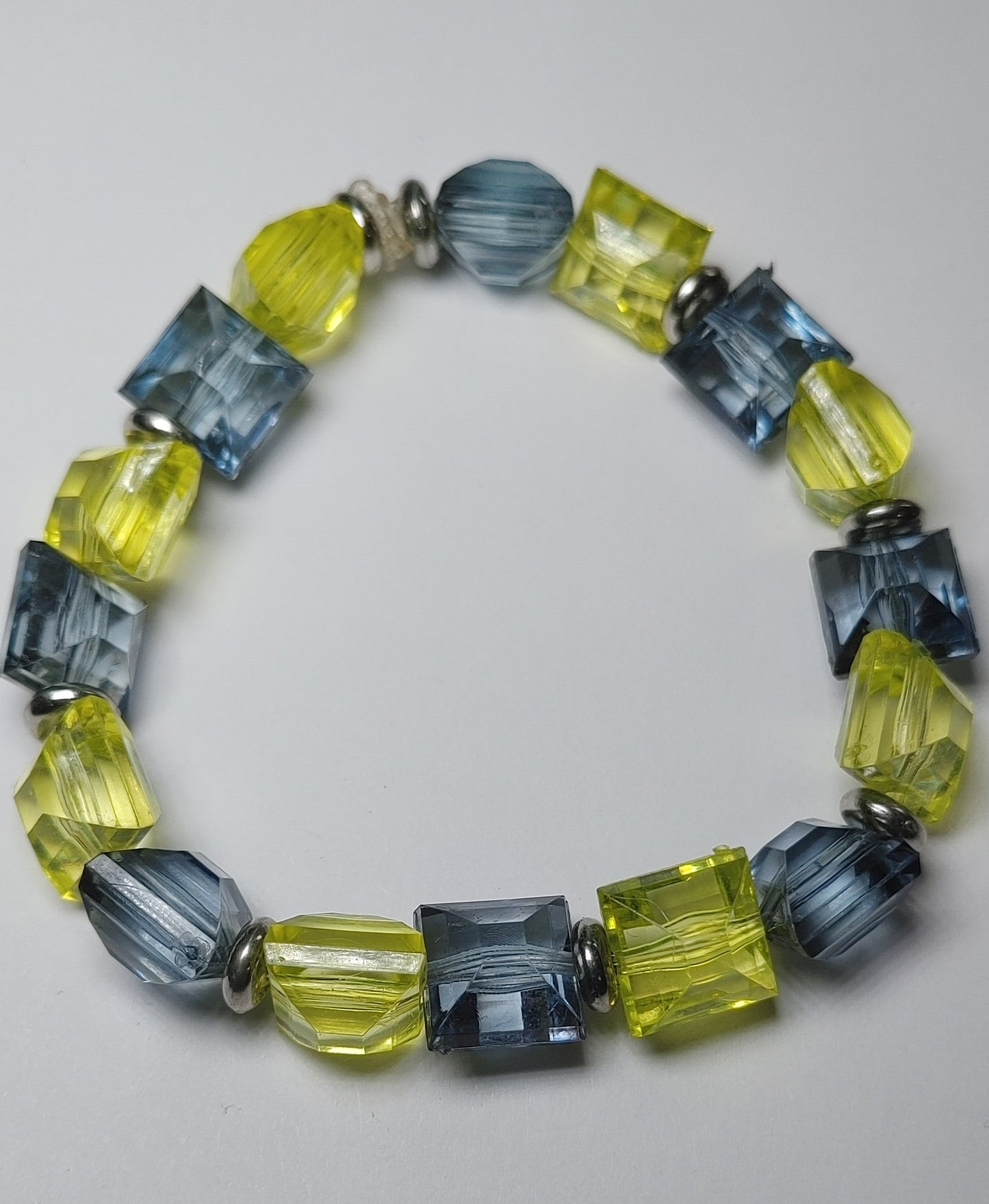 Yellow blue bracelets