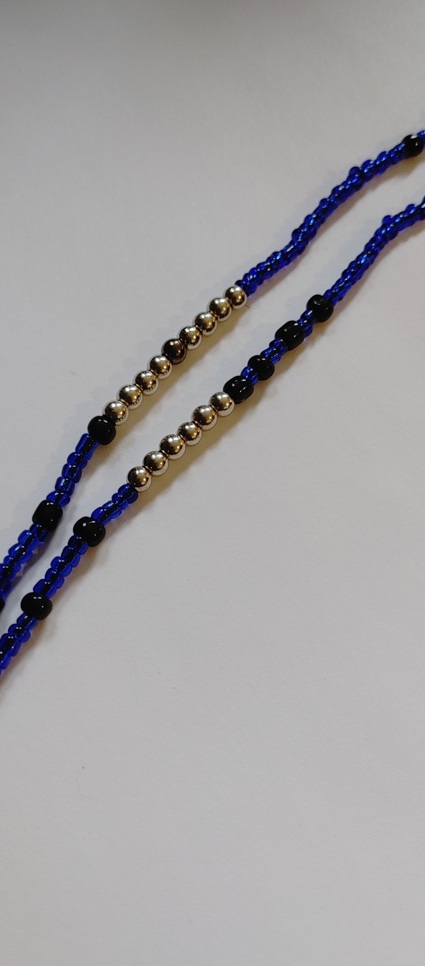 Blue wave waistbeads