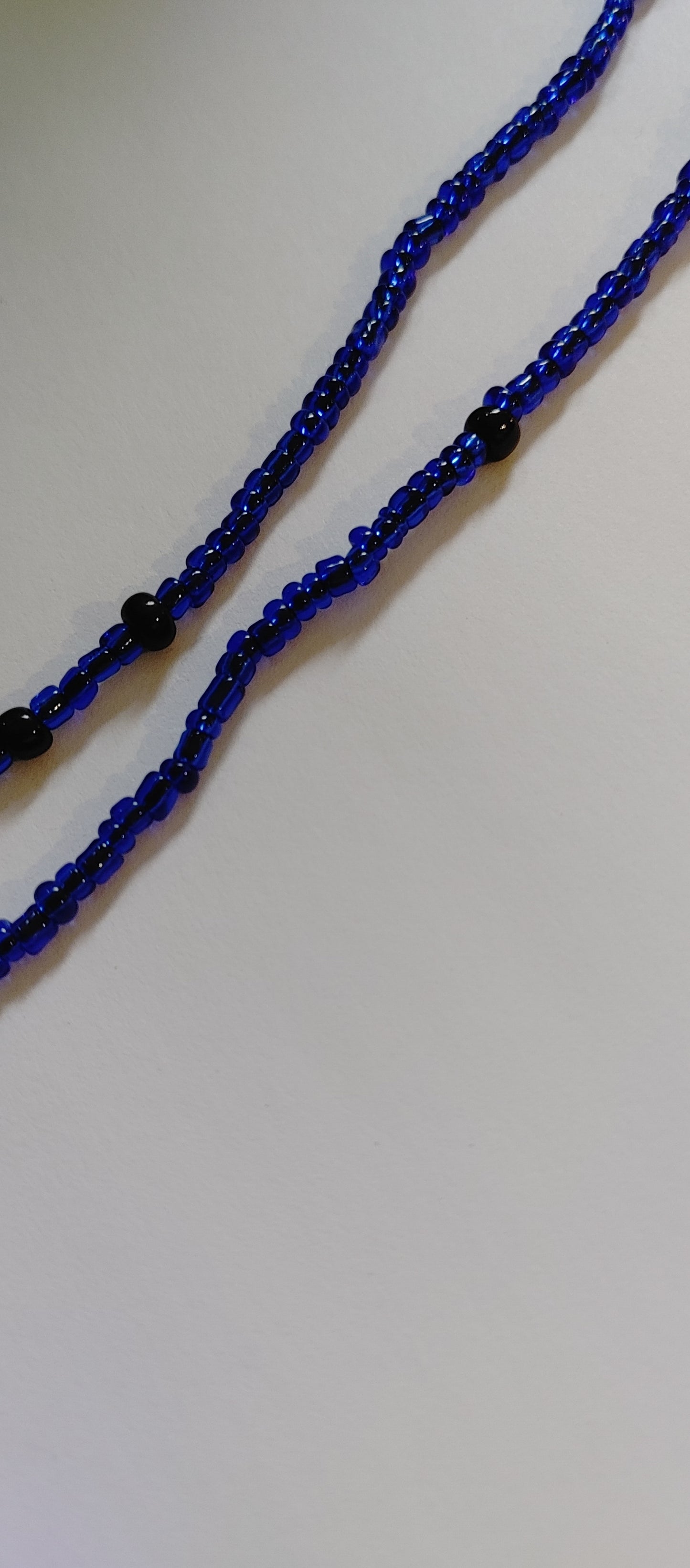 Blue wave waistbeads