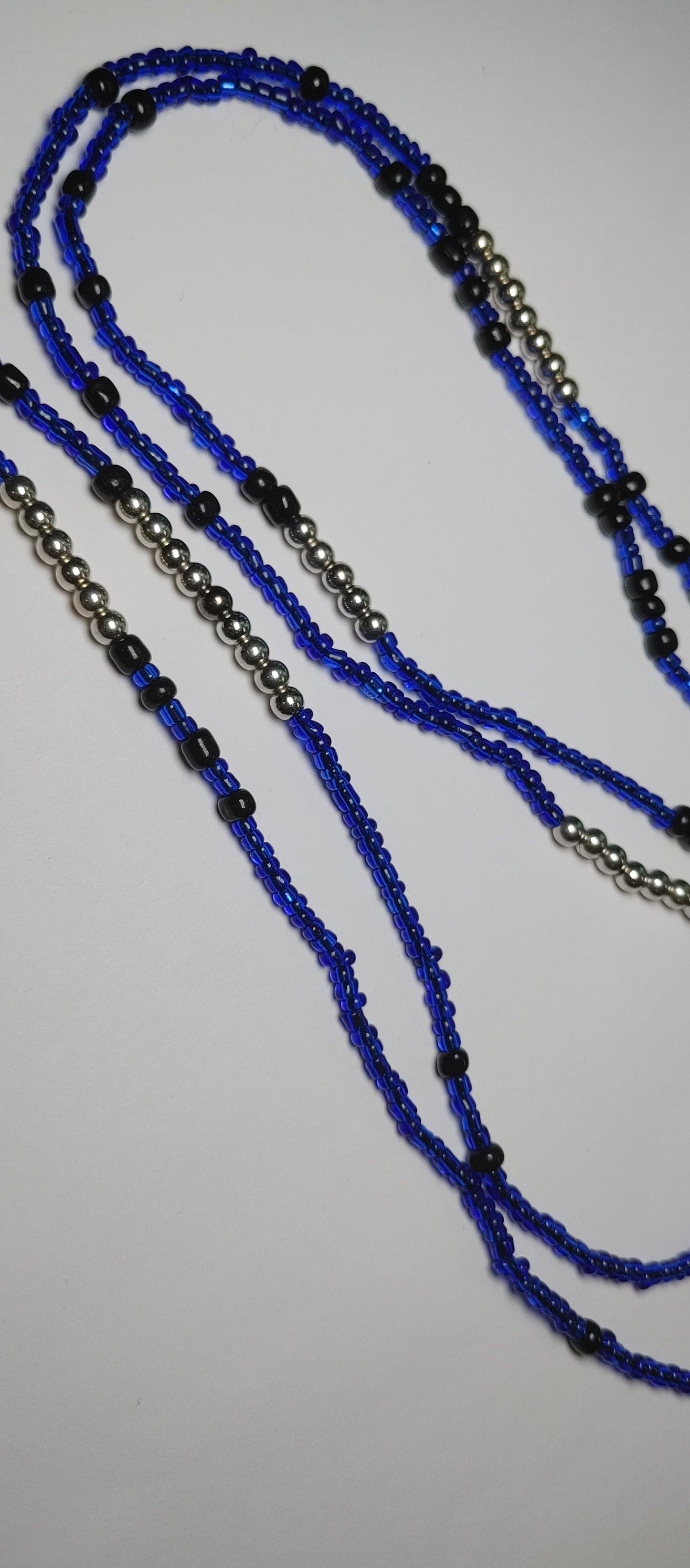 Blue wave waistbeads