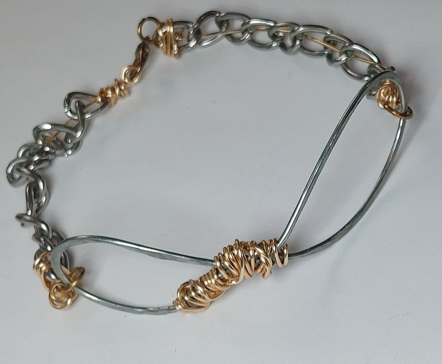 Infinity wire wrapped bracelet