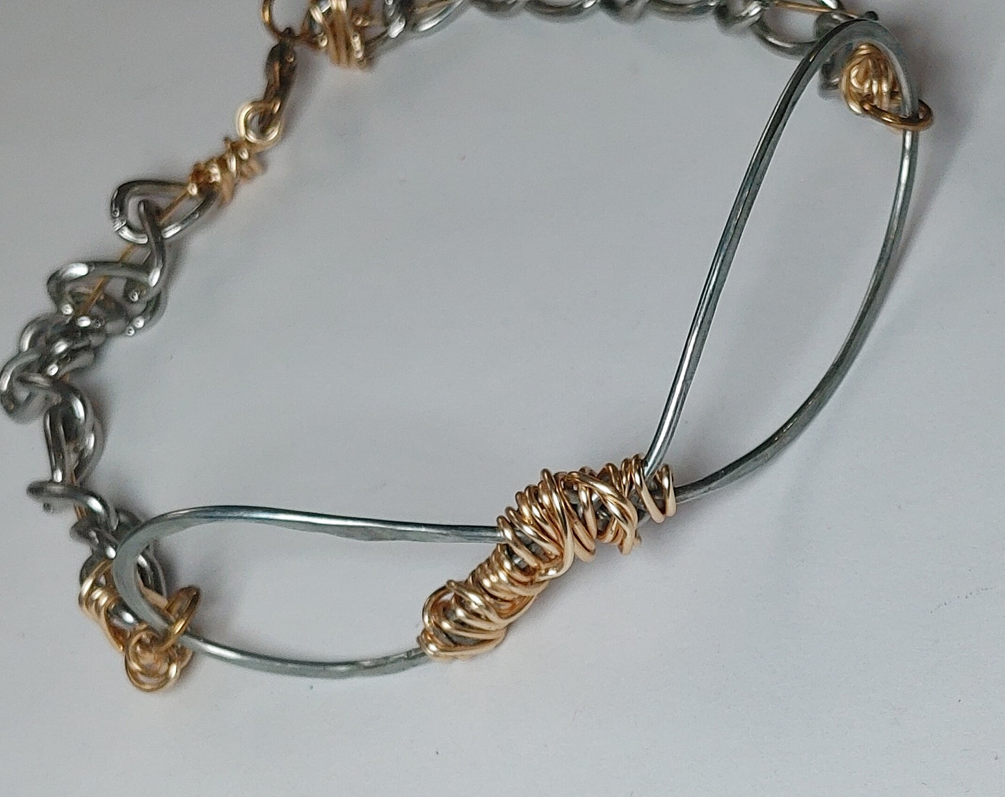 Infinity wire wrapped bracelet