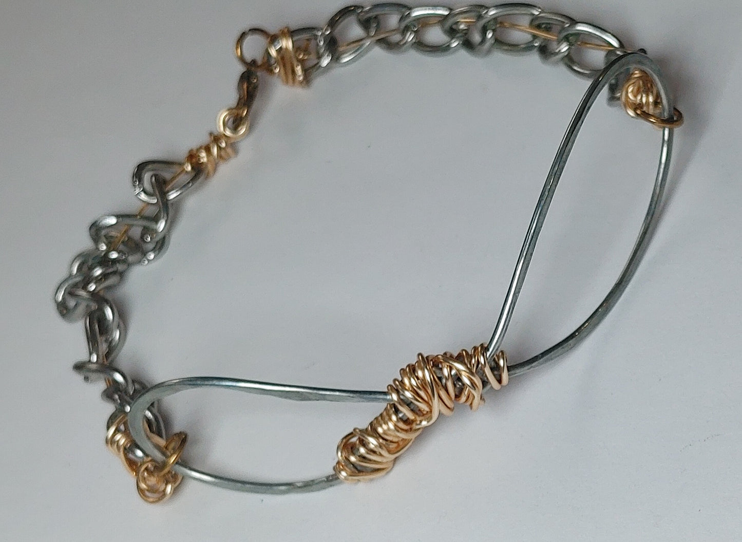 Infinity wire wrapped bracelet