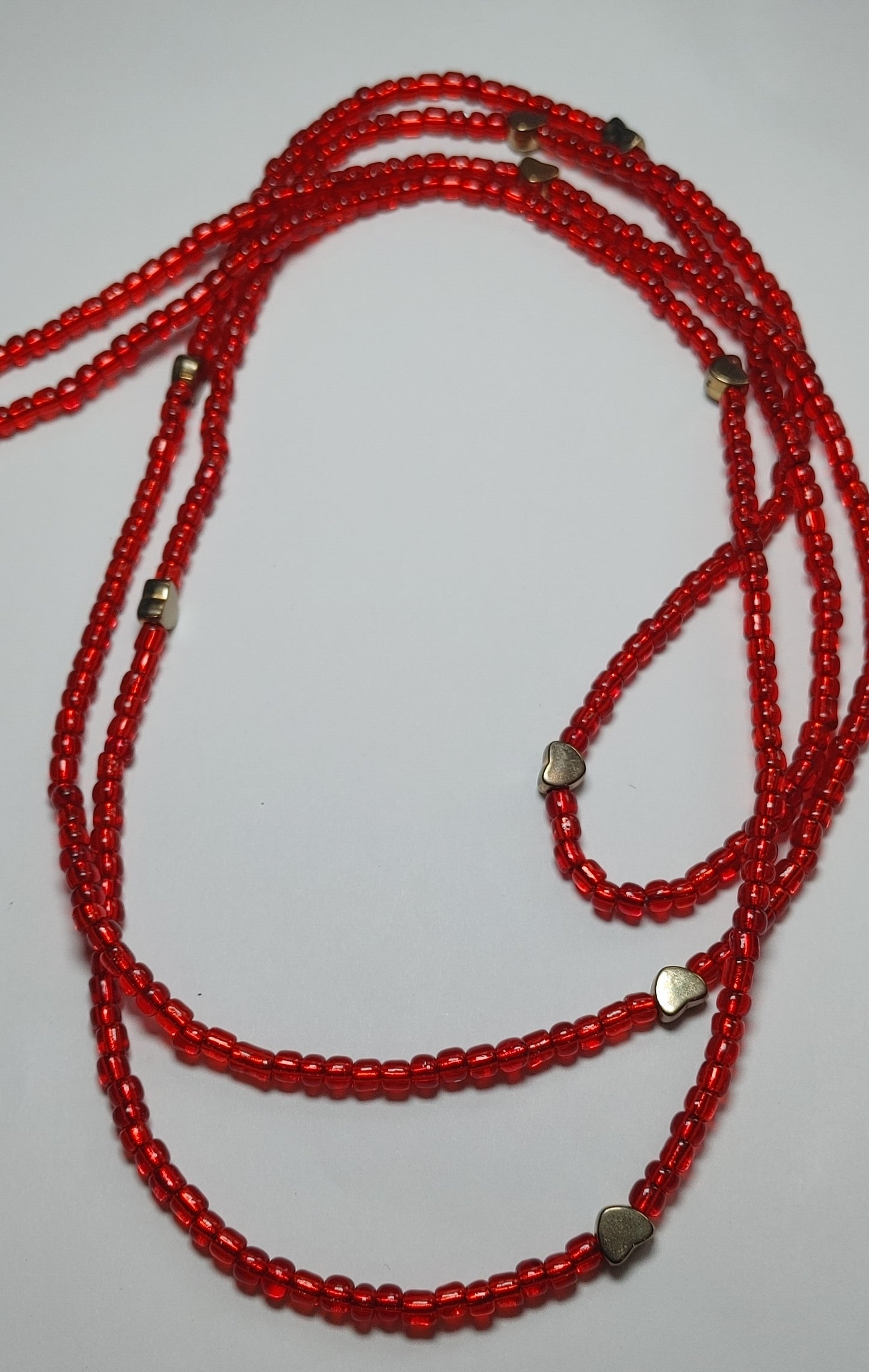 Red heart waistbeads