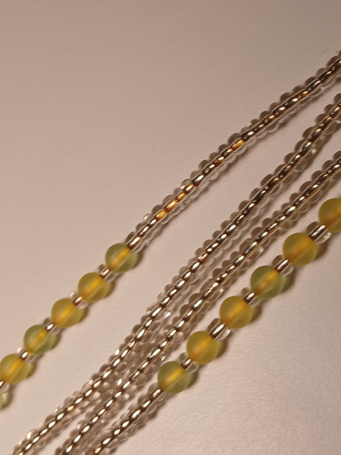 Yellow gumdrop waistbeads