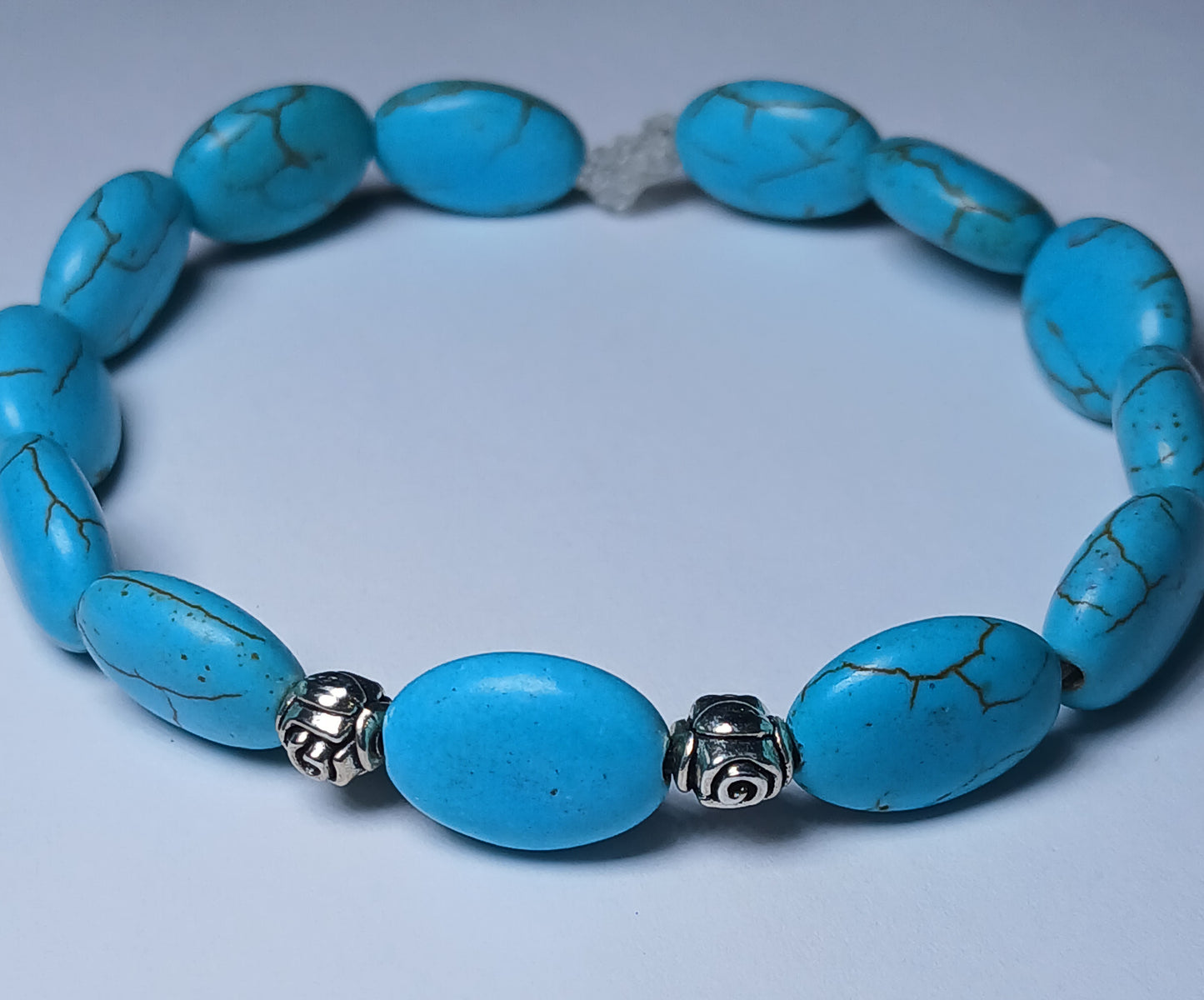 Turquoise rose bracelet