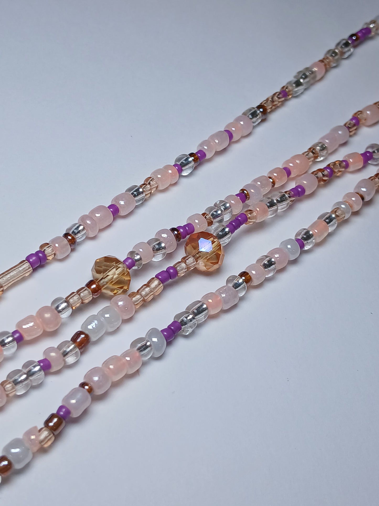 Peach sunshine waistbeads