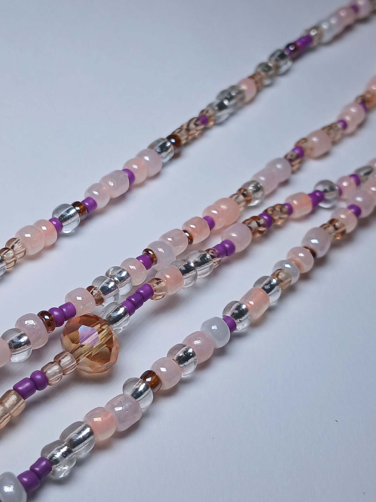 Peach sunshine waistbeads