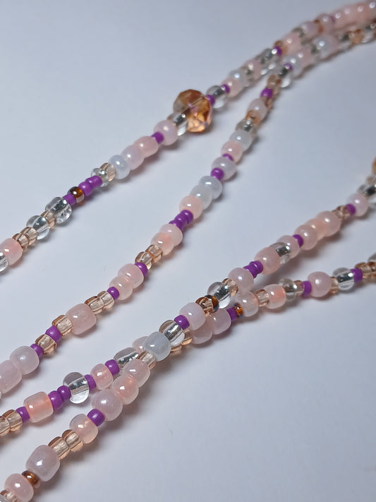 Peach sunshine waistbeads