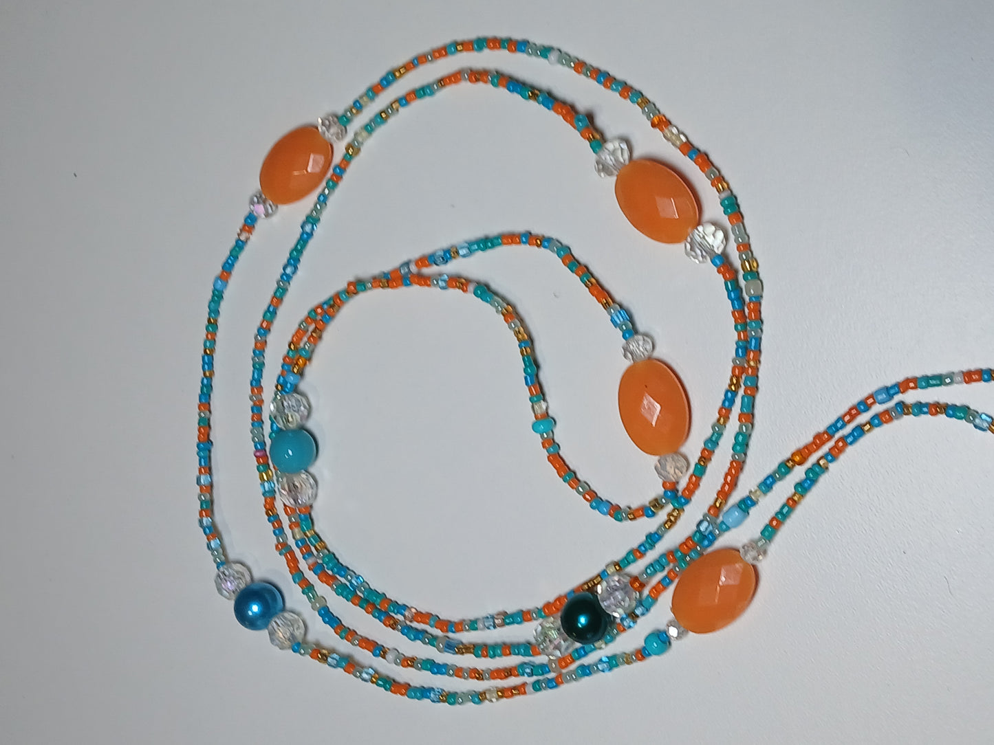 Orange passion waistbeads