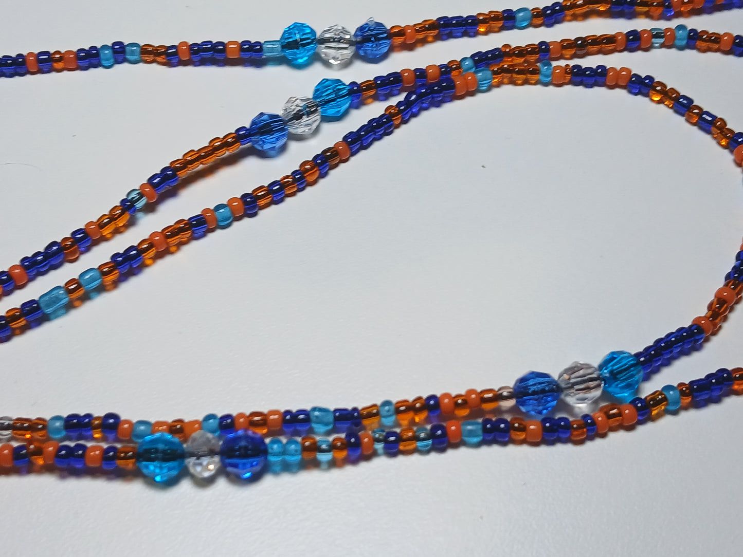 Blue twilight waistbeads