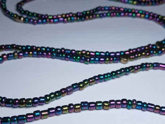 Midnight purple waistbeads