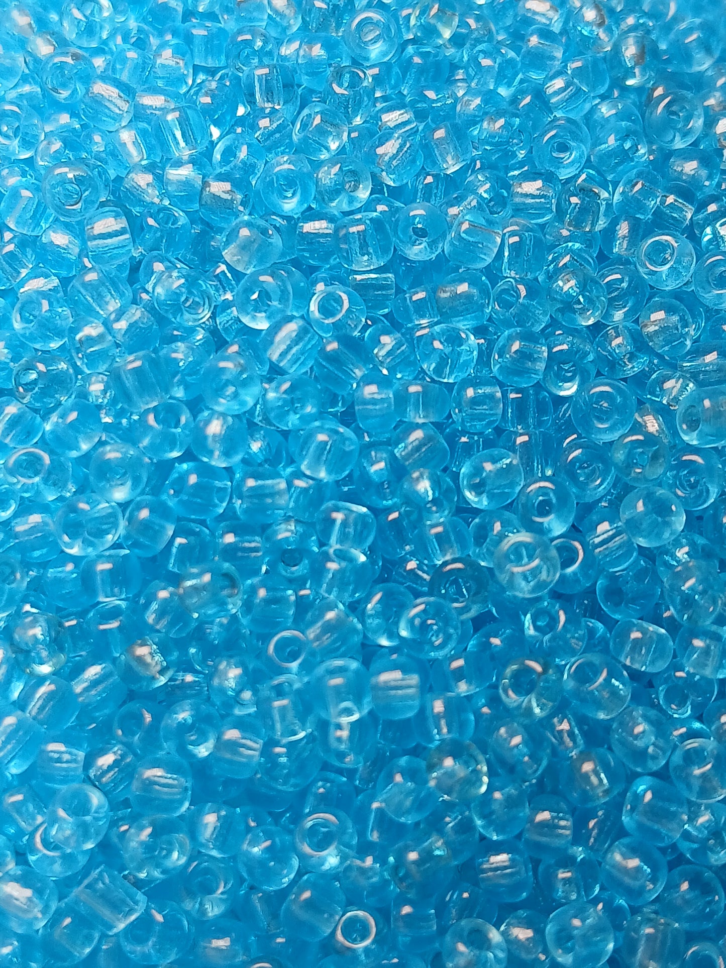 Ice blue seed beads