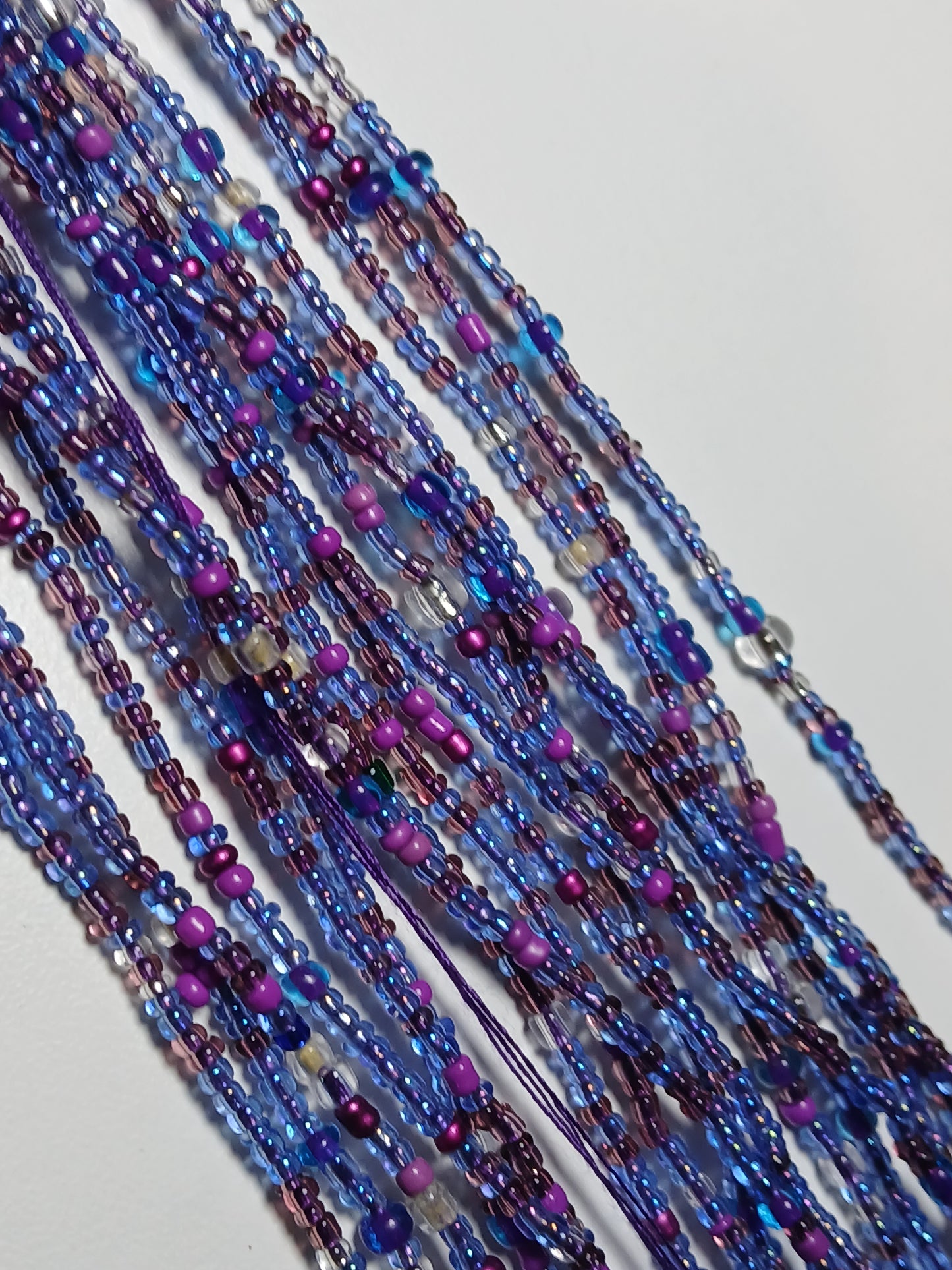 Purple glitz waistbeads